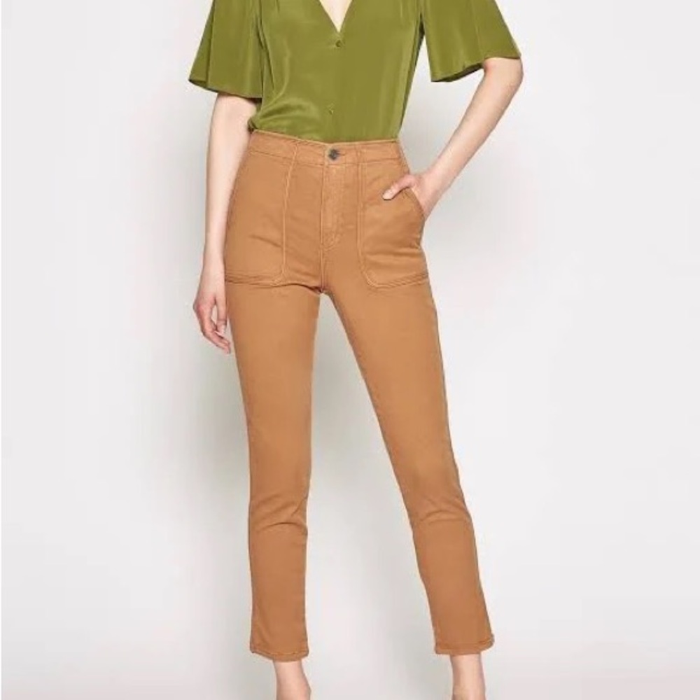 Joie Brown Andira Slim Utility Pant